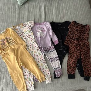 Carters and Gerber 18m pajamas